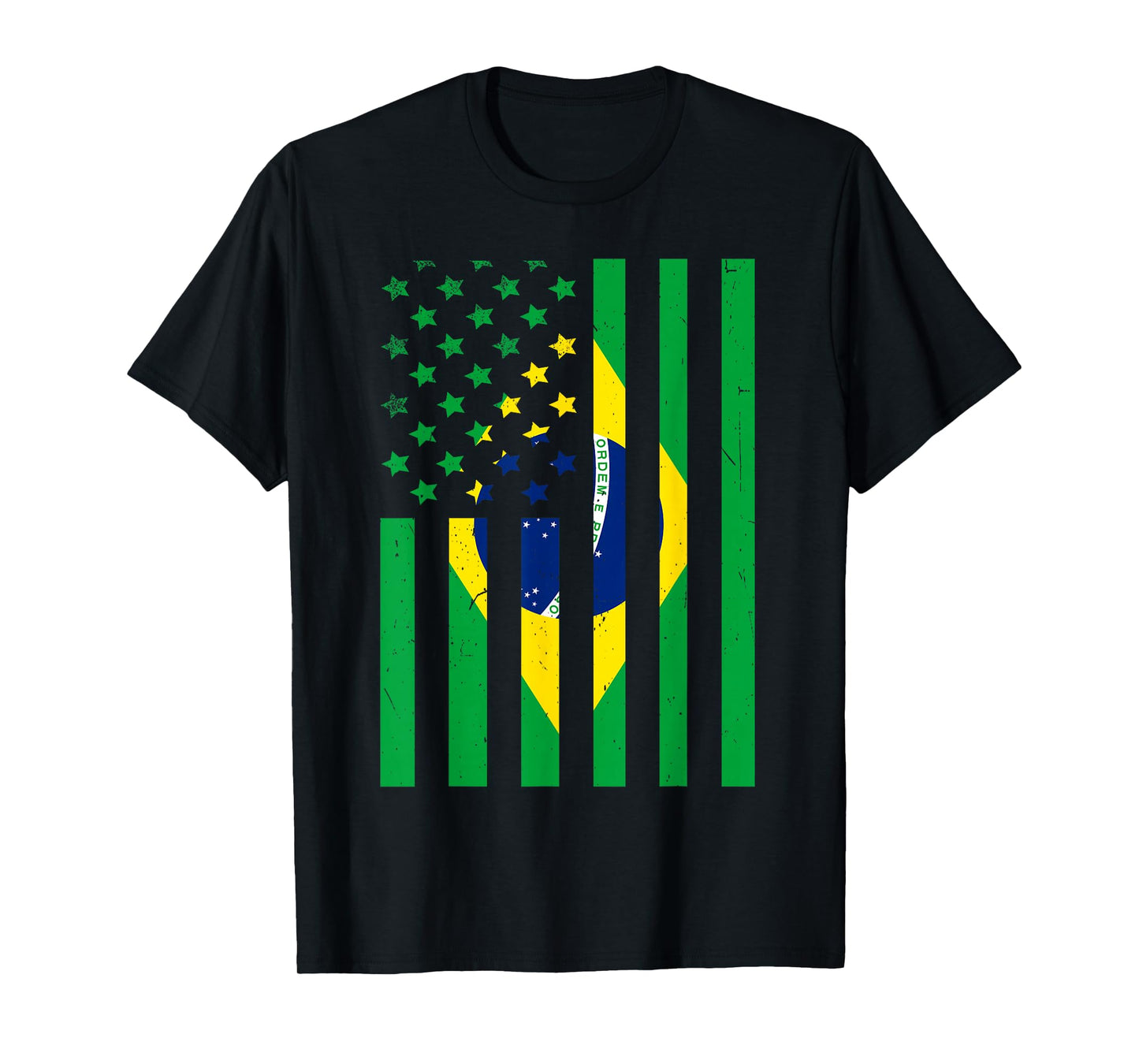 Brazil American USA Flag Brazilian Pride T-Shirt