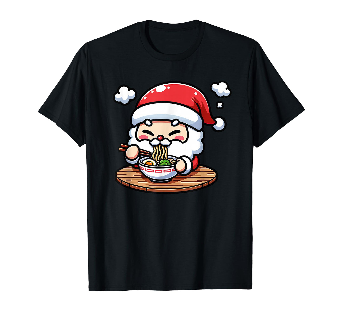 Cute Santa's Christmas Ramen Japanese Xmas Anime Noodles T-Shirt