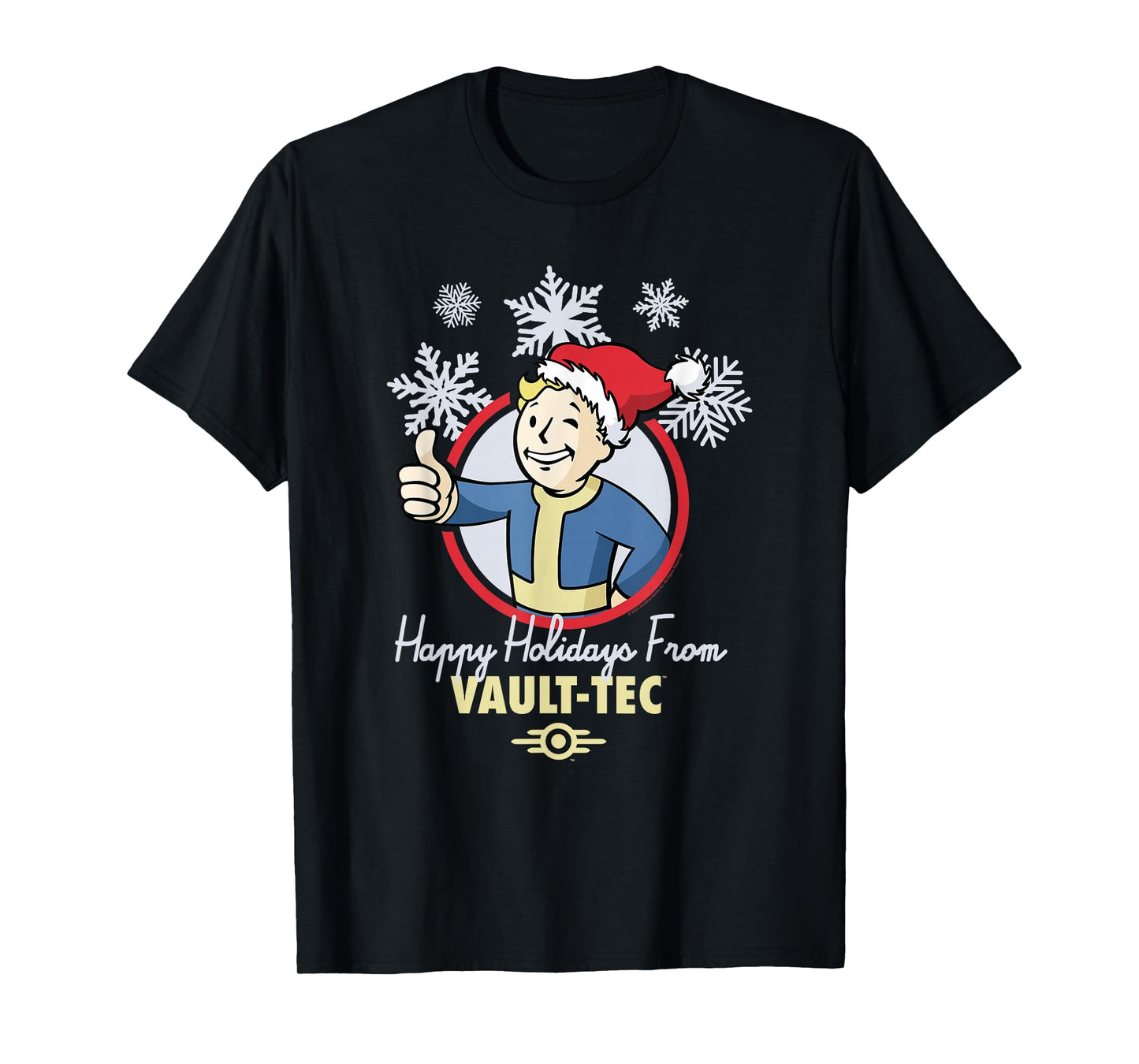 Fallout Happy Holidays from Vault-Tec Christmas Video Game T-Shirt