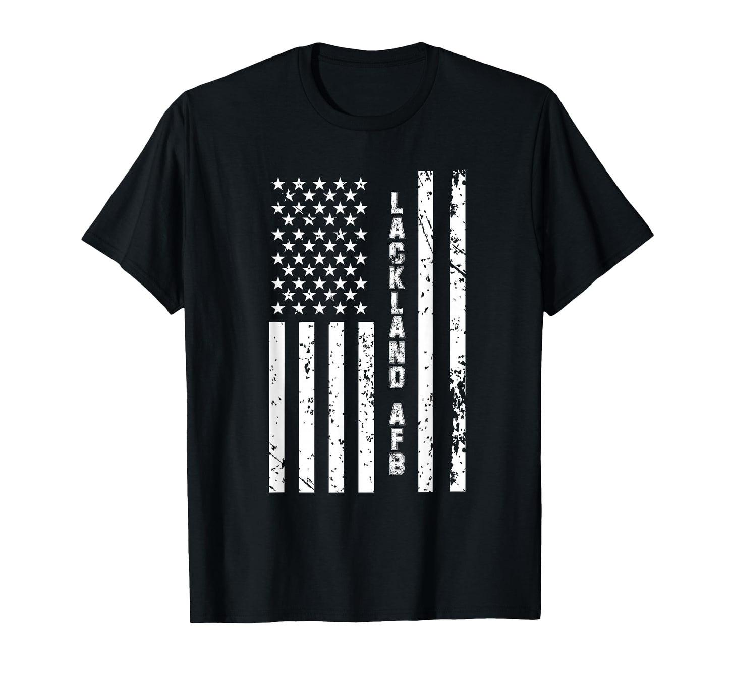 Lackland AFB United States Distressed US Flag T-Shirt
