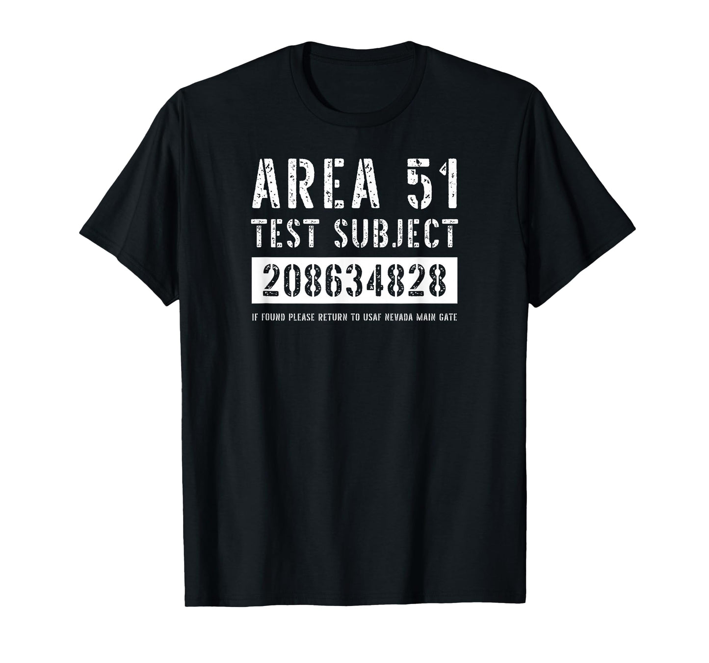 Area 51 Test Subject 4828 Alien Abduction Halloween Costume T-Shirt