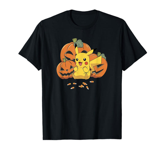 Pokémon Halloween Pikachu Cute Pumpkin Candy Corn T-Shirt