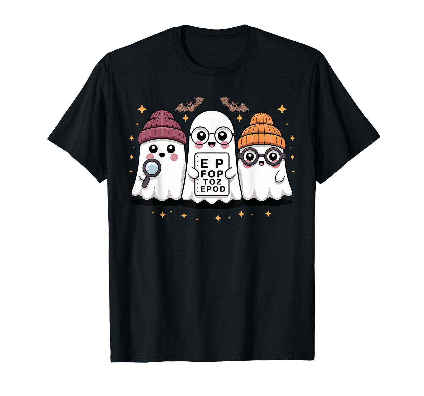 Optometry Halloween Spooky Ophthalmologist Funny Eye Doctor T-Shirt
