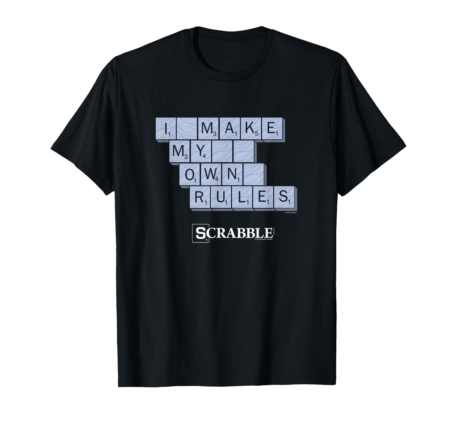 Scrabble I Make My Own Rules Vintage Letter Tile Logo T-Shirt