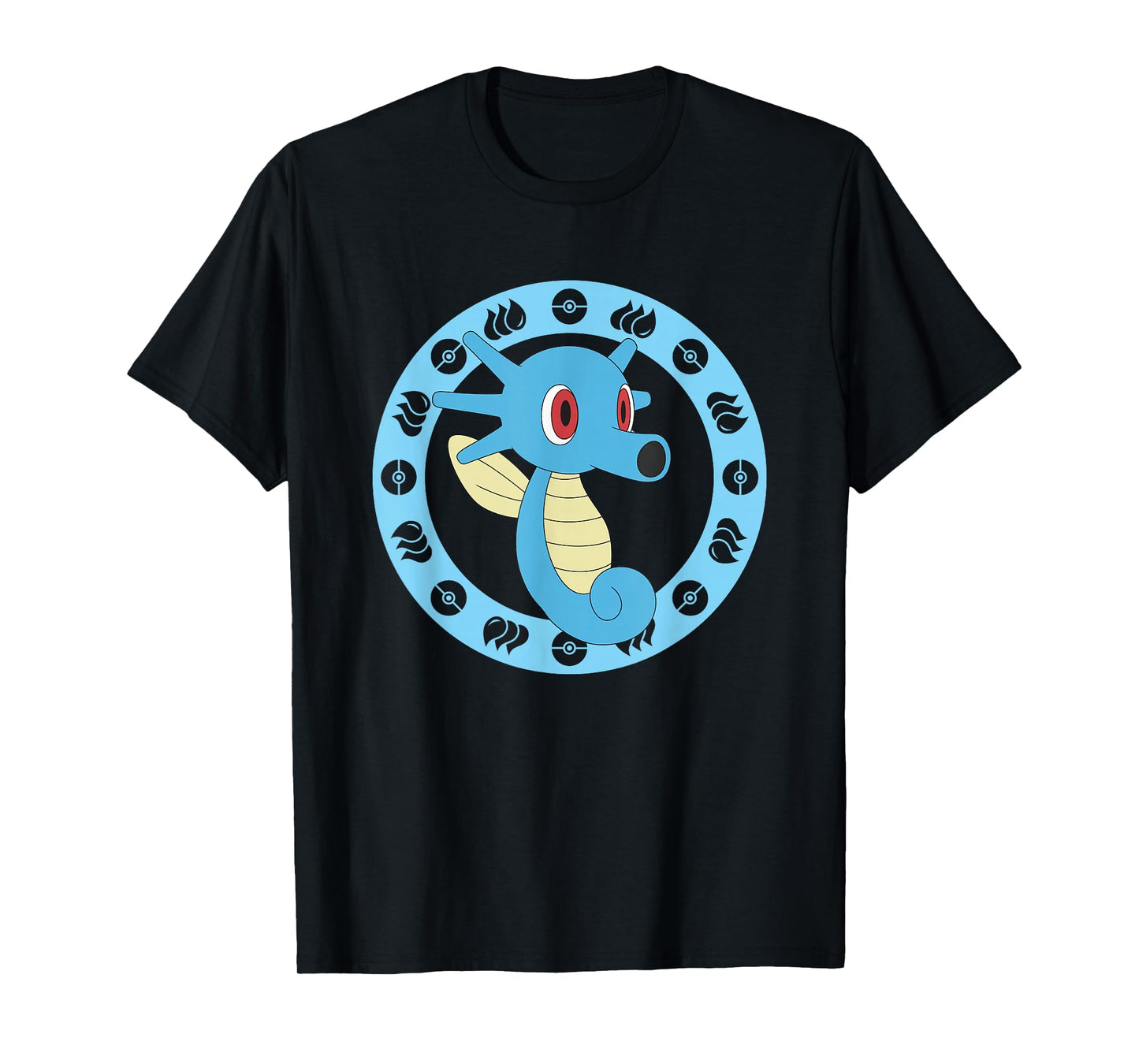 Pokémon Horsea Water Themed Cute Portrait T-Shirt