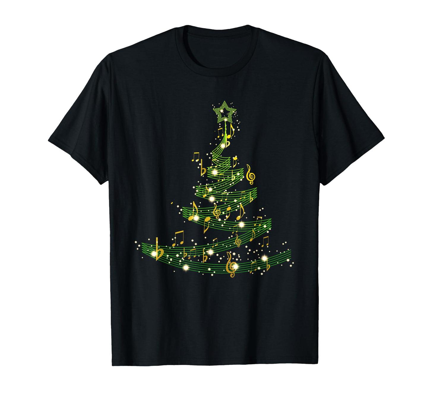 Christmas Tree Musical Notes Song Xmas Musician Pajama T-Shirt