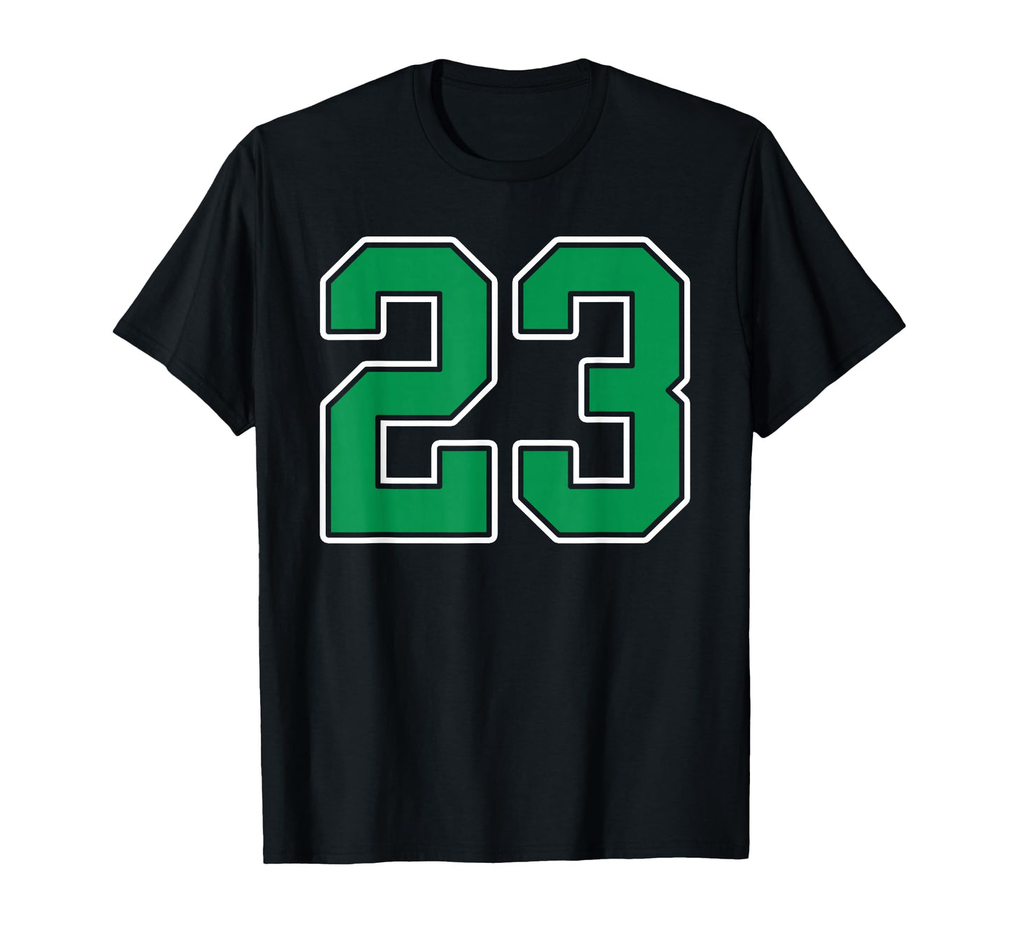 Kelly Green White Number 23 Jersey Player Uniform #23 T-Shirt