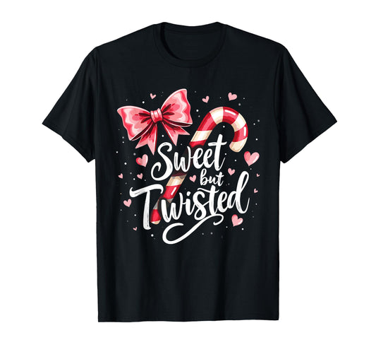 Sweet But Twisted Holiday Cheer Candy Cane Style T-Shirt