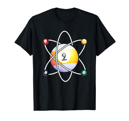 Billiards Atom Pool Table Snooker Pyramid Billiard Stick T-Shirt