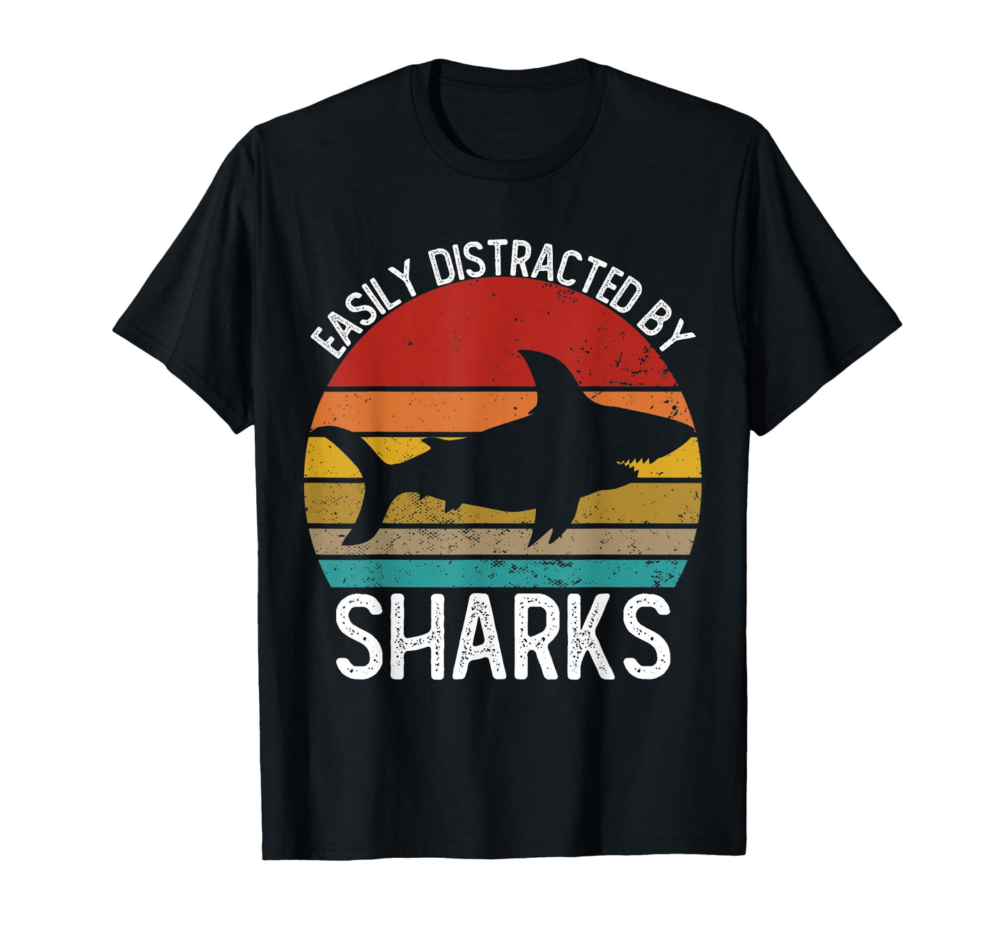 Easily Distracted By Sharks Shirts Vintage Shark T-Shirt