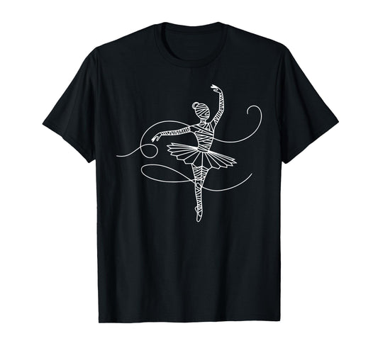 Halloween Ballet Mummy Ballerina Spooky Dance Teacher Women T-Shirt
