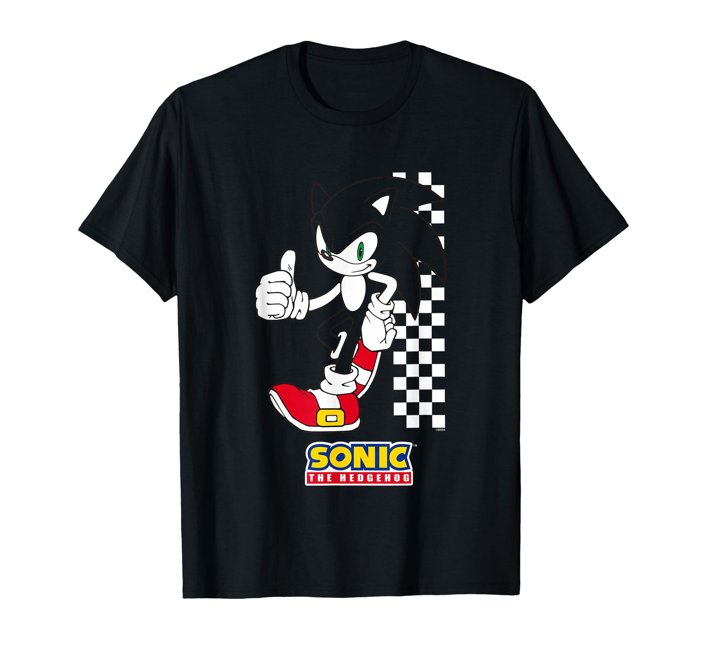 Sonic The Hedgehog Thumbs Up Leaning On Wall T-Shirt