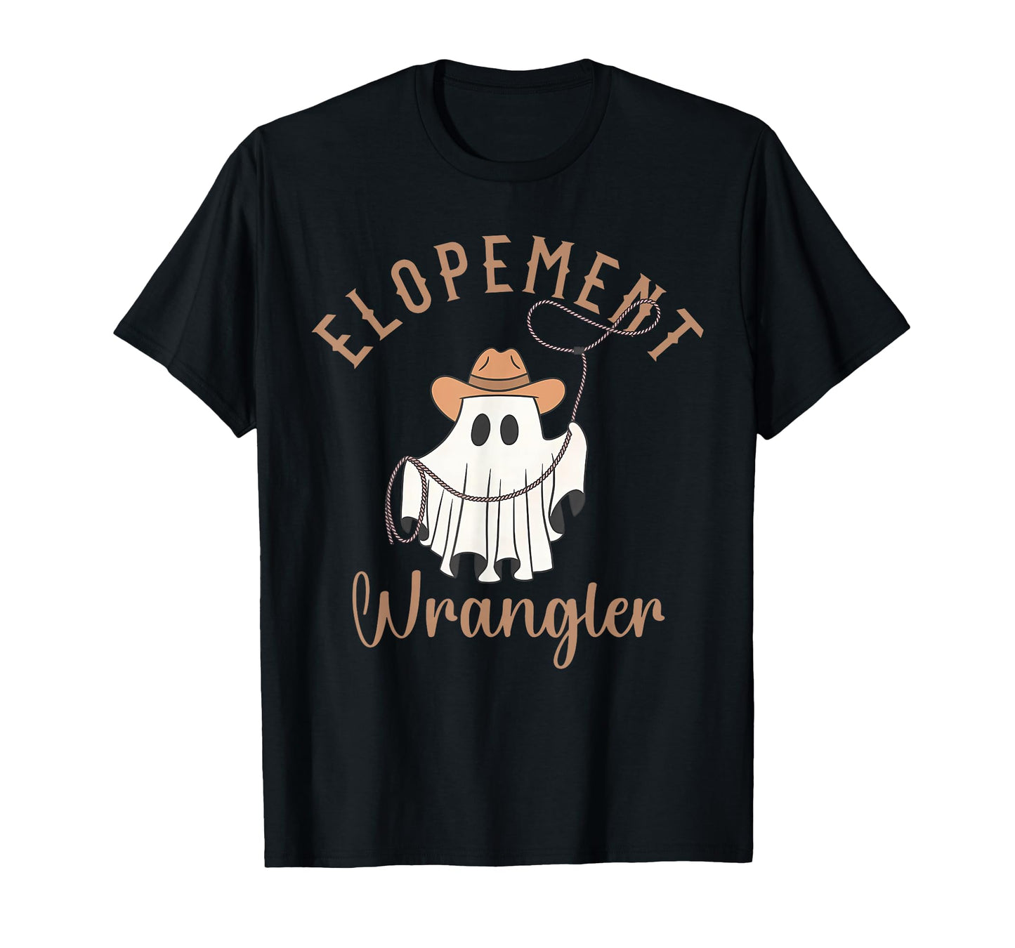 Western Ghost ABA Elopement Wrangler Halloween Behavior Tech T-Shirt