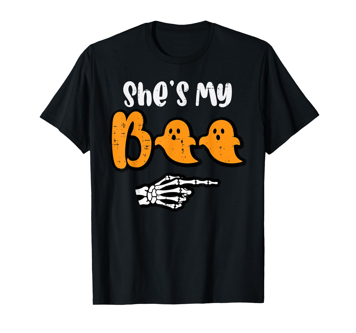 Halloween Matching Shes My Boo Skeleton Couple Costume Men T-Shirt