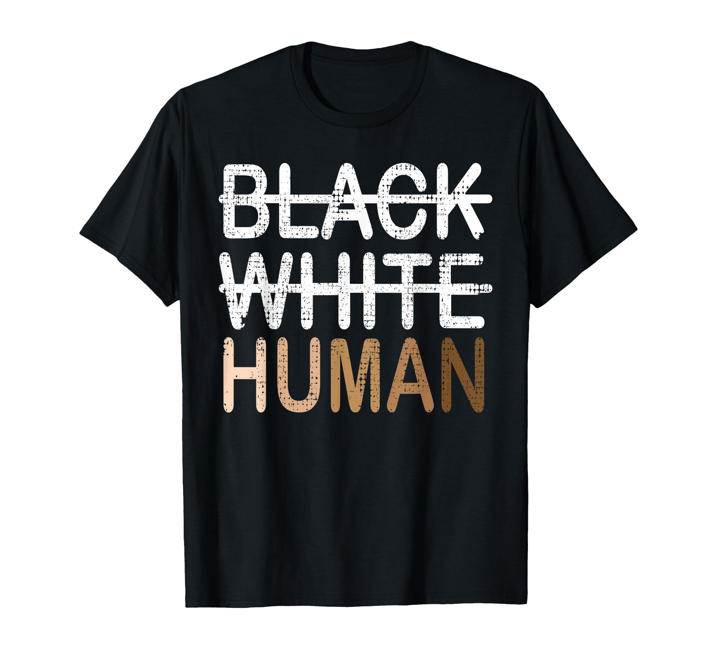 Black White Human Melanin Inclusion for Black History Month T-Shirt