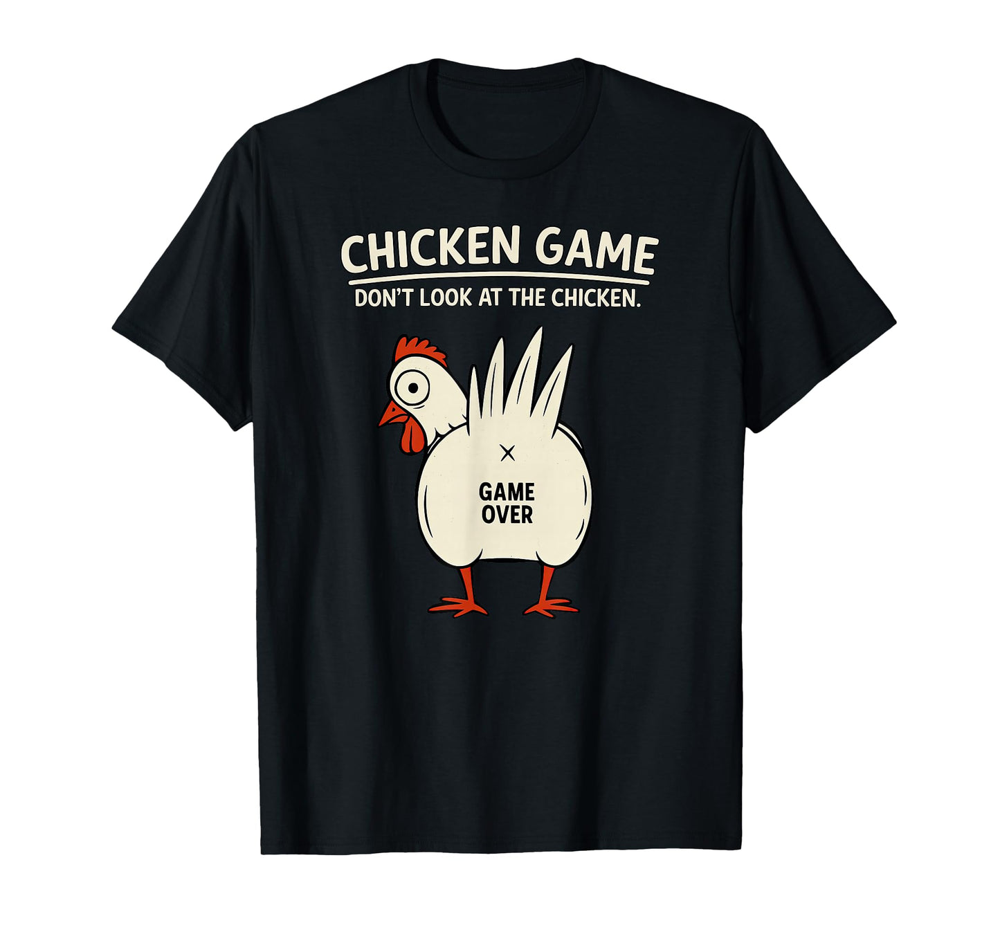 Chicken Game Men Women Teen Boys Girls Kids Graphic Funny T-Shirt