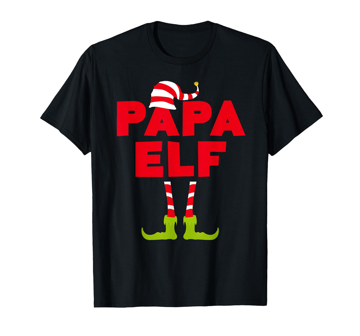 Papa Elf Shirt Men Matching Elf Papa Christmas Pajamas T-Shirt
