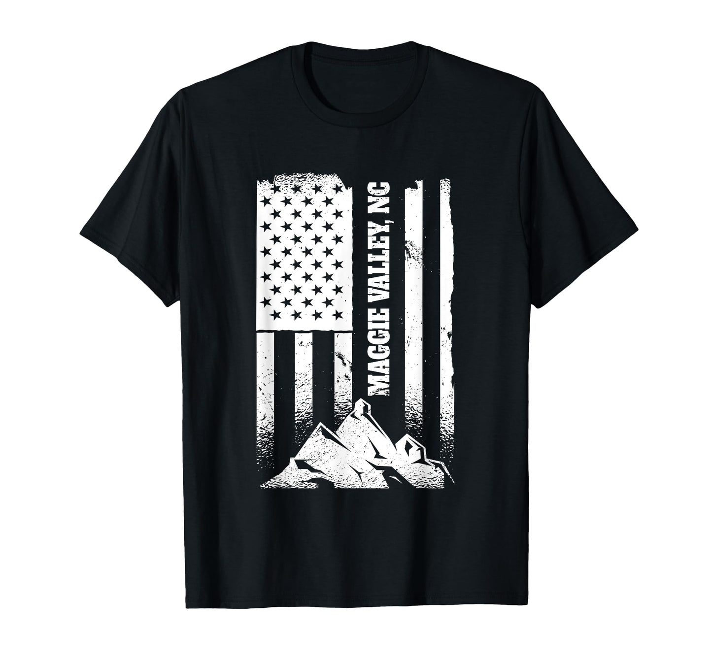 Maggie Valley NC North Carolina American Patriotic Hike Flag T-Shirt
