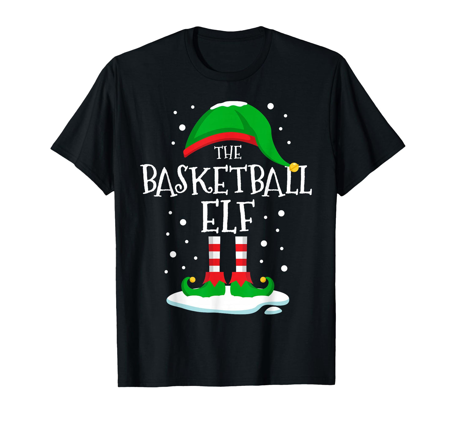The Basketball Elf Christmas Family Matching Xmas Funny T-Shirt