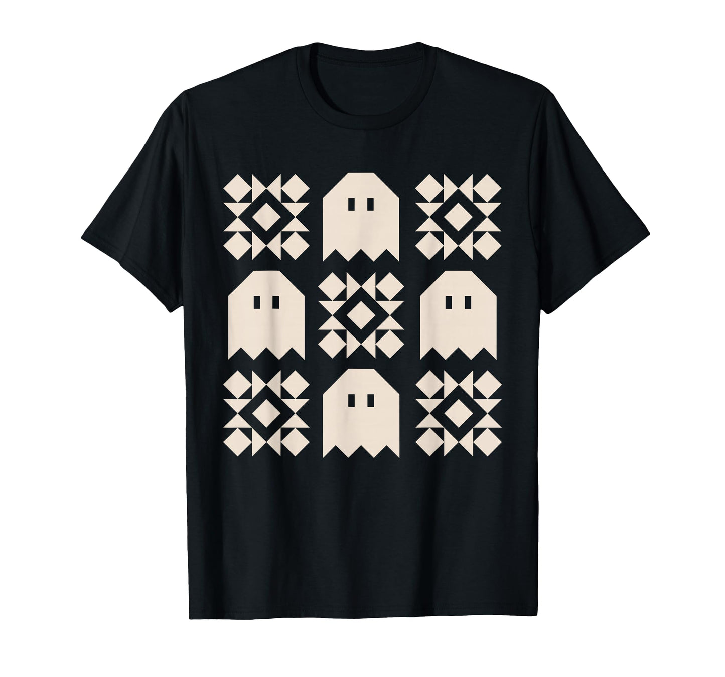 Ghost Quilt Block Halloween Quilting Ghost Block Quilter_ T-Shirt