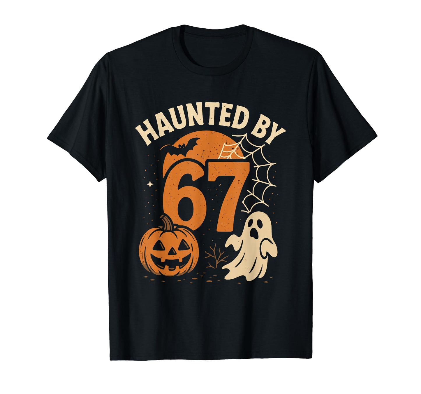 Funny Haunted by 67 Spooky Math Halloween Meme Student Joke T-Shirt