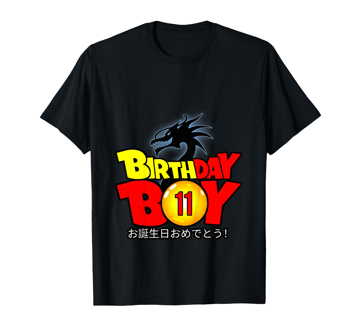 Kids 11 Year Old 11th Dragon Anime Style Birthday Gift For Boys T-Shirt