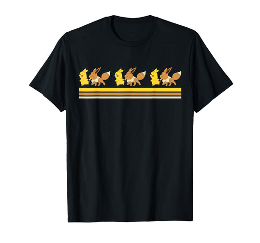 Pokemon Pikachu & Eevee Retro T-Shirt
