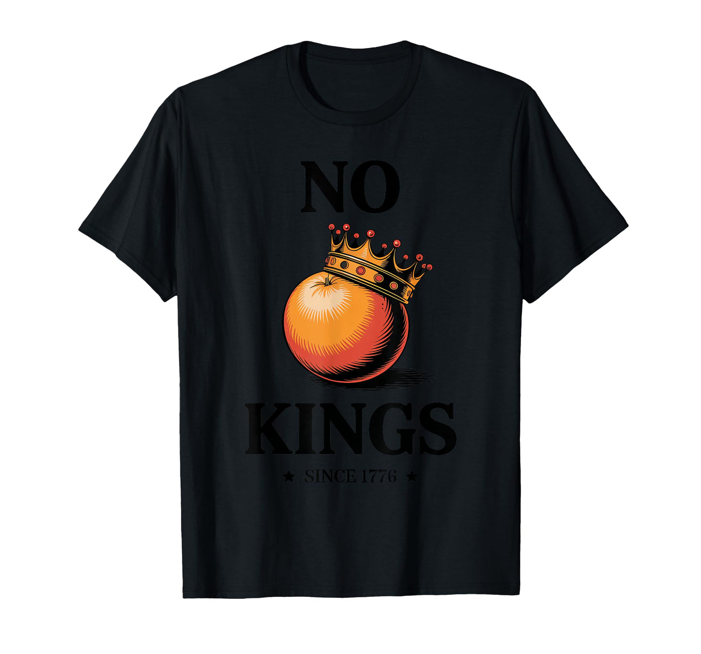 No Kings Day For Men Women Resist Orange No Kings In America T-Shirt