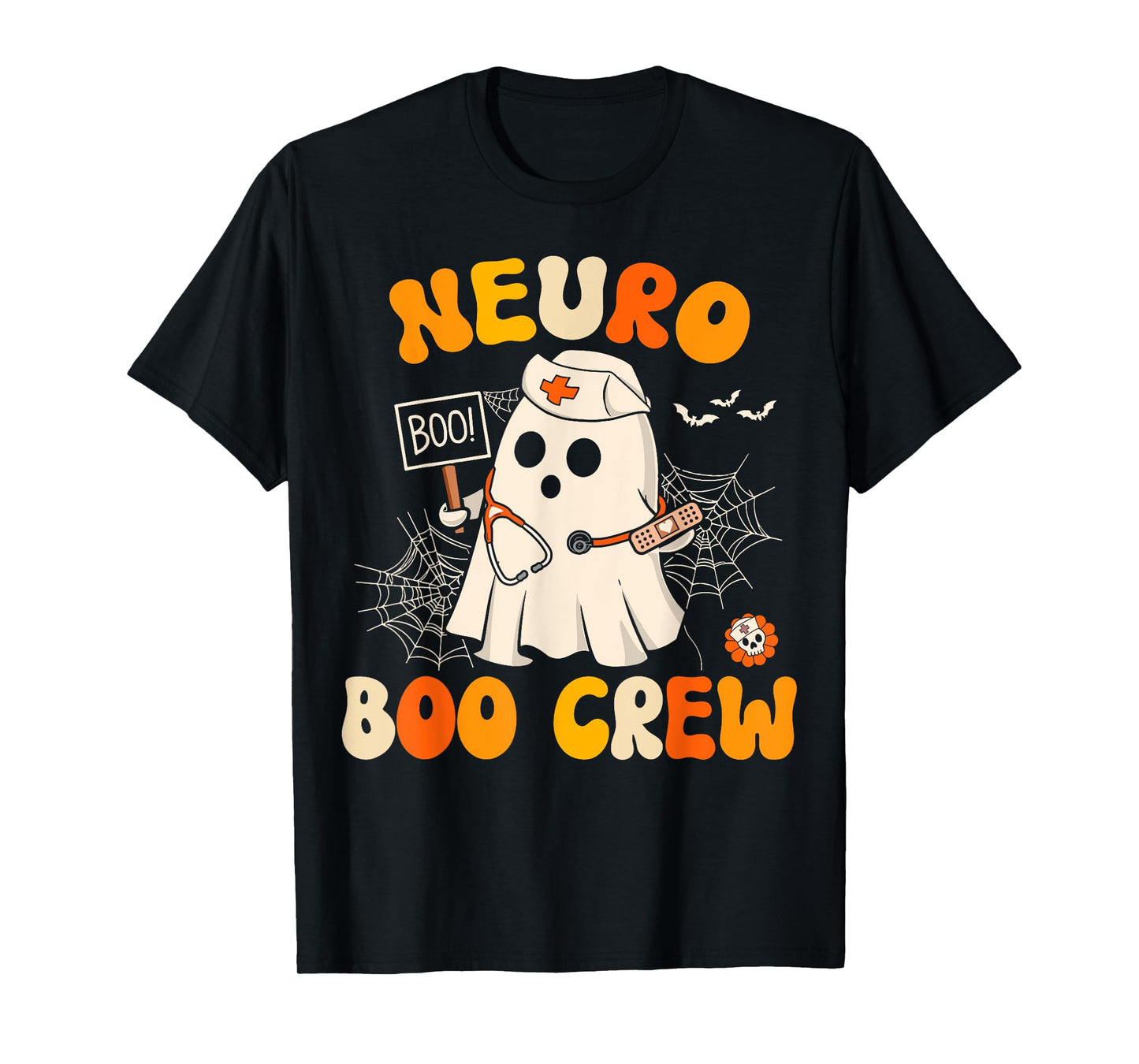 Neuro Nurse Boo Crew Ghost Neurology Nurse Halloween T-Shirt