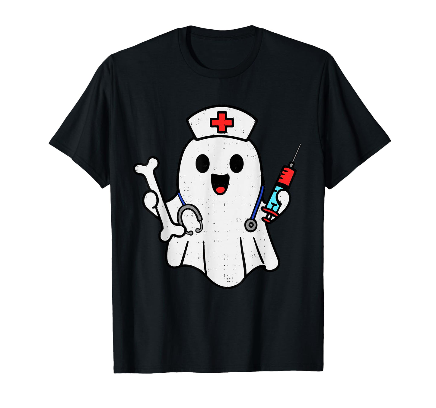 Nurse Ghost Humerus Scrub Top Halloween Healthcare RN LPN NP T-Shirt