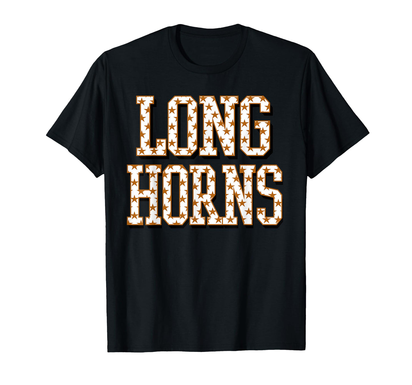 Longhorn Orange black white school spirit game day longhorn T-Shirt