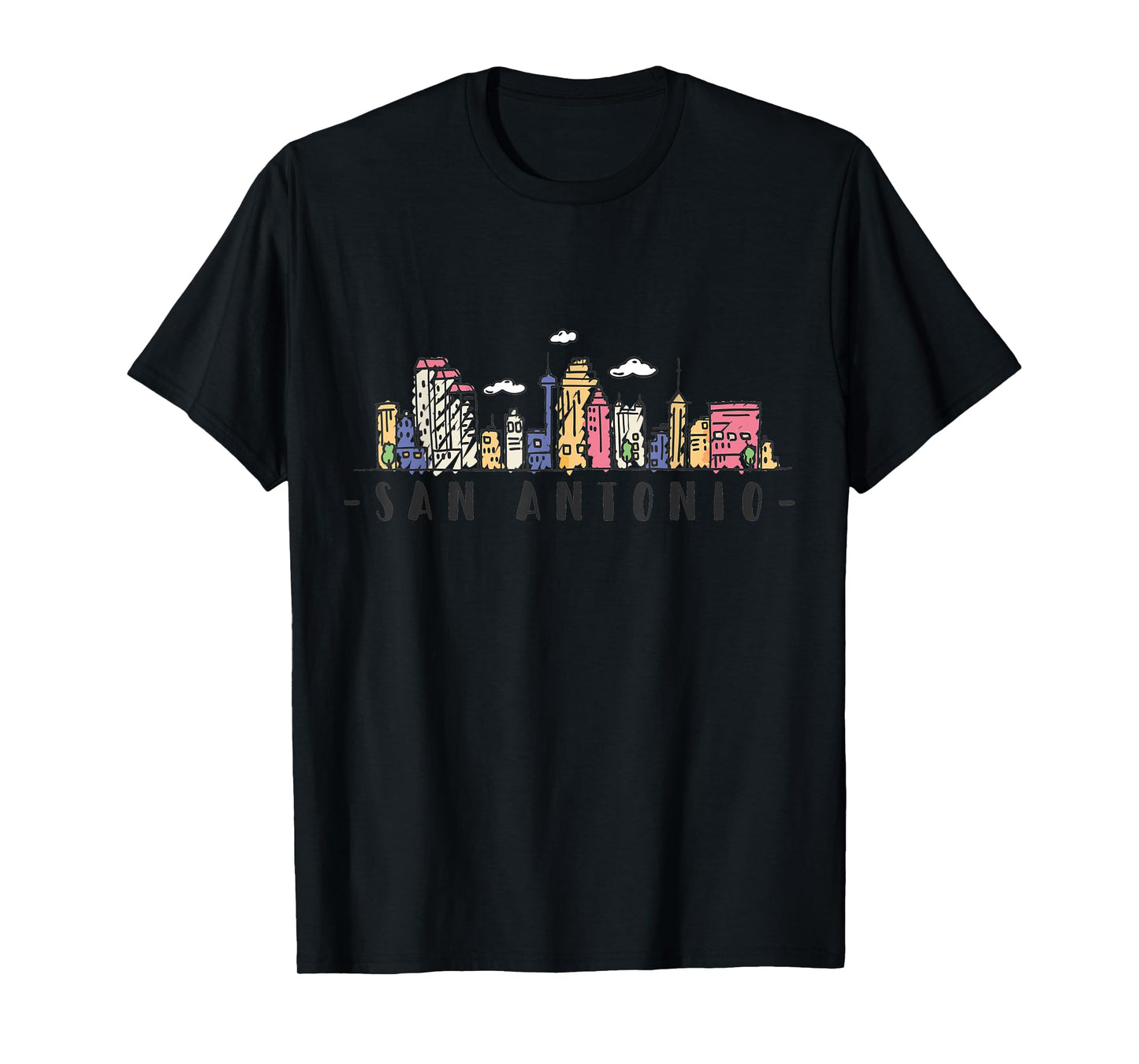 San Antonio Skyline Texas Pride City Souvenir Gift T-Shirt
