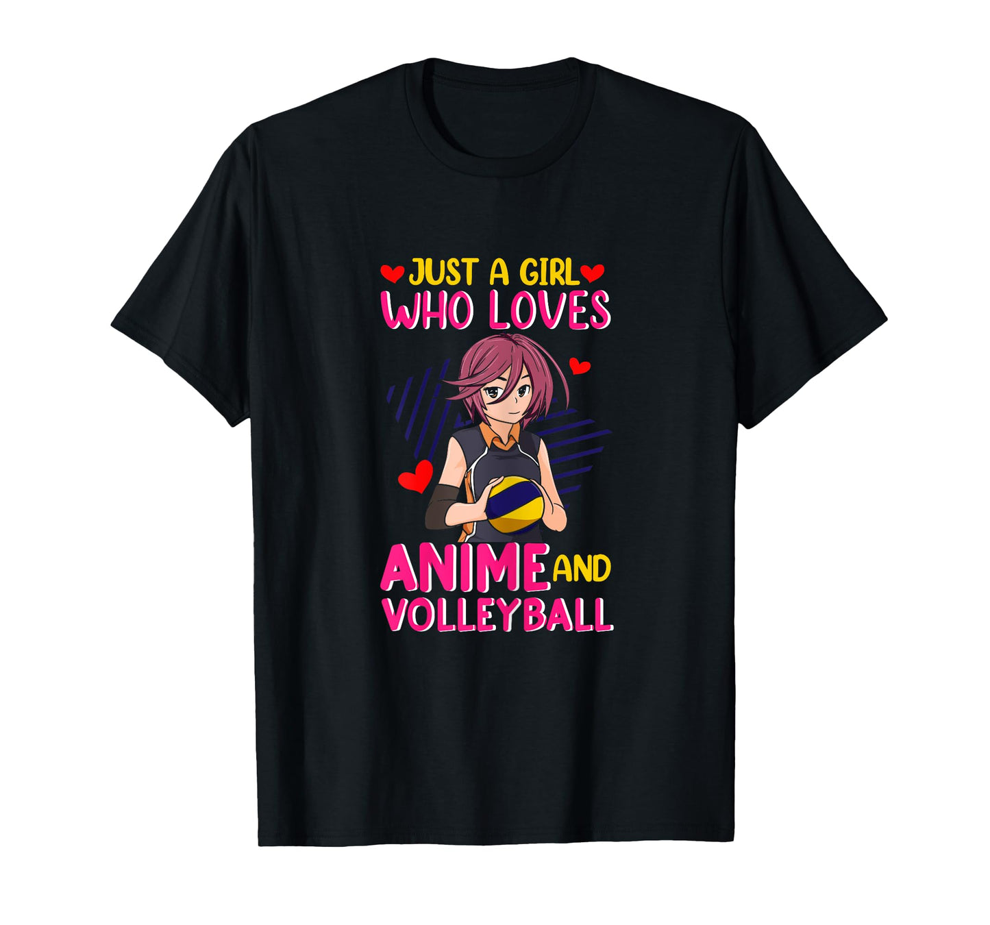 Just A Girl Who Loves Anime and Volleyball - Kawaii T-Shirt