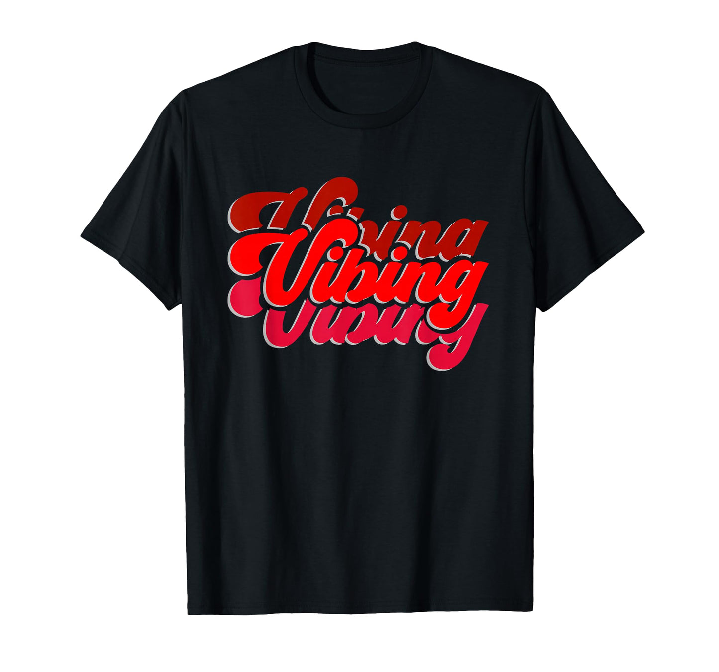 Red Vibing Red Color Graphic T-Shirt