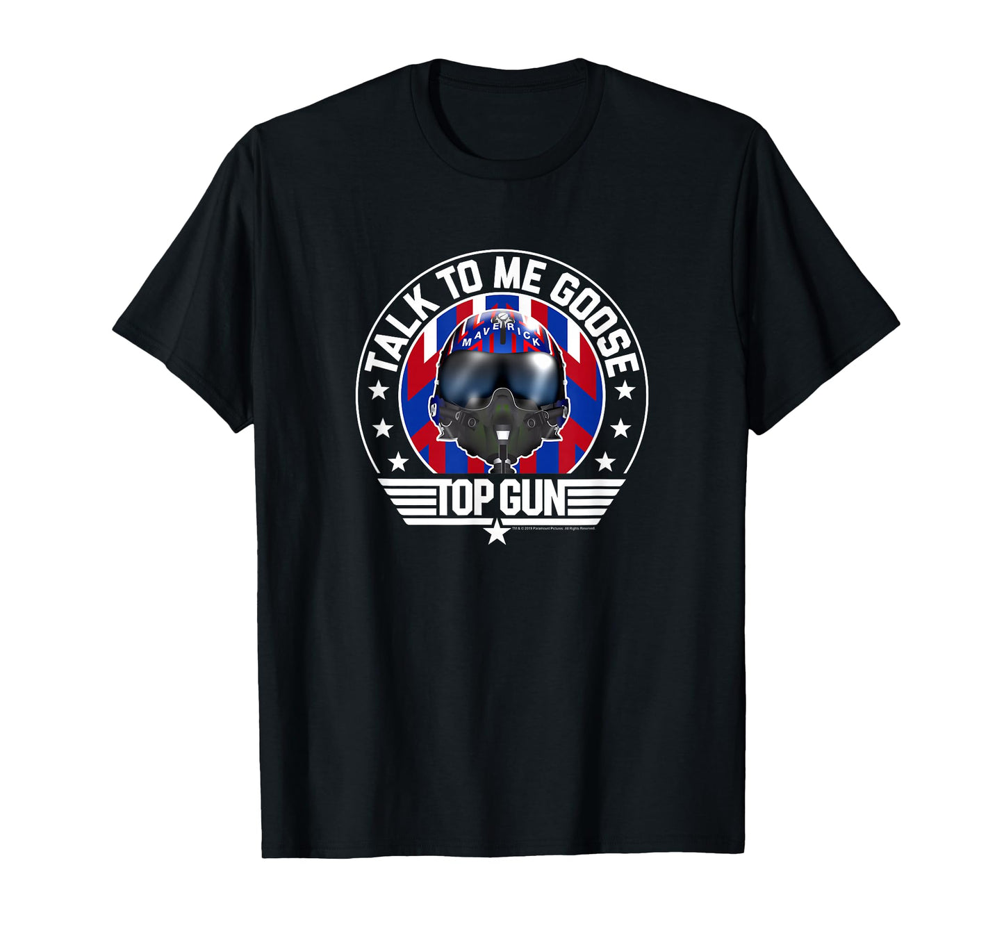 Top Gun Talk to Me Goose Maverick Helmet T-Shirt Small