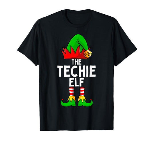 Techie Elf Matching Family Christmas T-Shirt