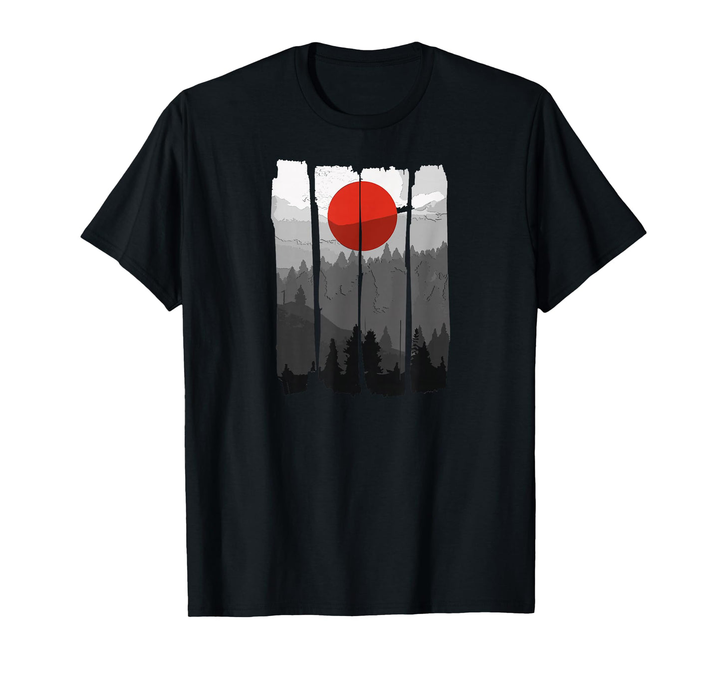 Japanese Sunrise Art Nature Japan Holiday T-Shirt