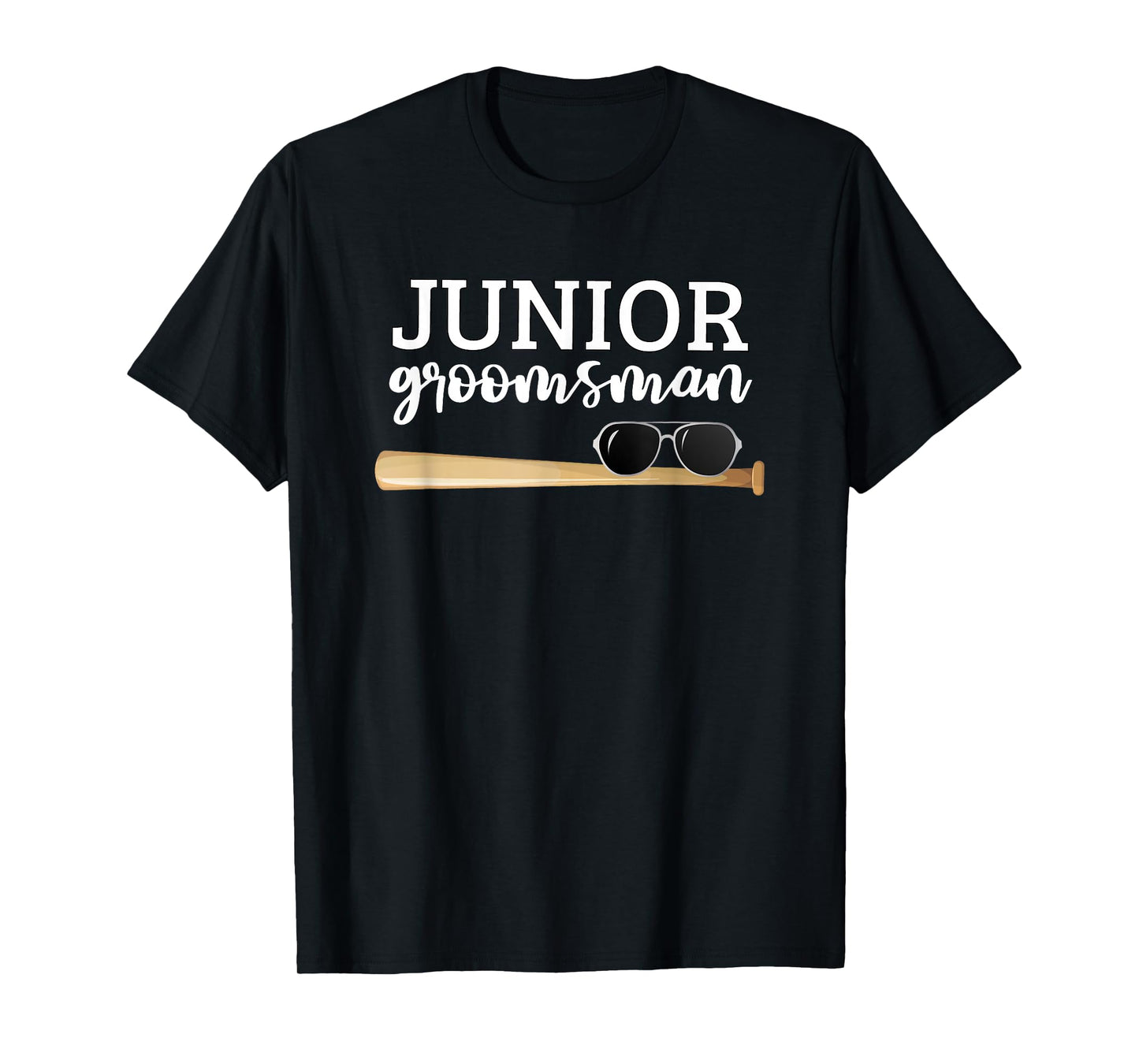 Junior Groomsman Baseball Bat Wedding Party Jr Boys Gift T-Shirt