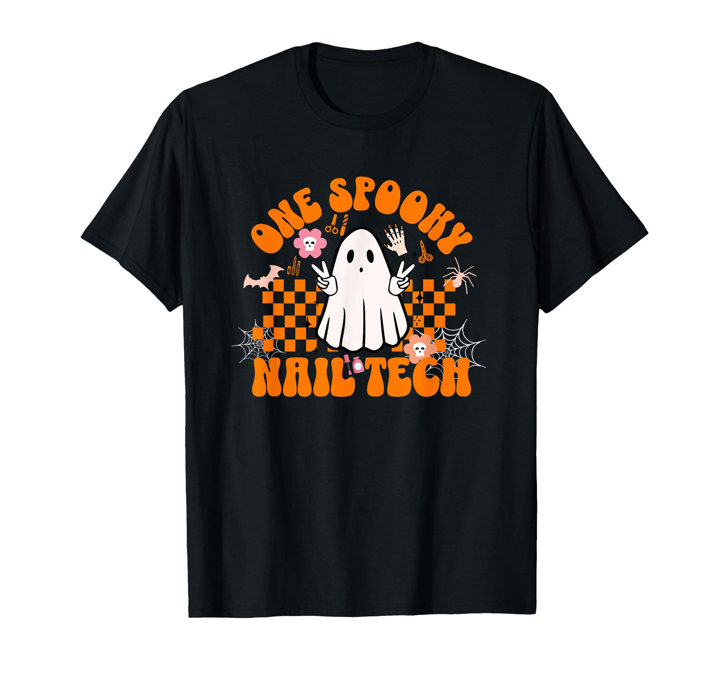 One Spooky Nail Tech Halloween for Nail Technicians Artists T-Shirt