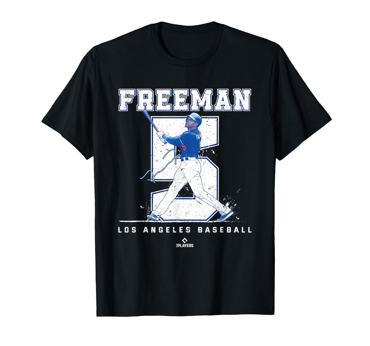 Number and Portrait Freddie Freeman Los Angeles MLBPA T-Shirt