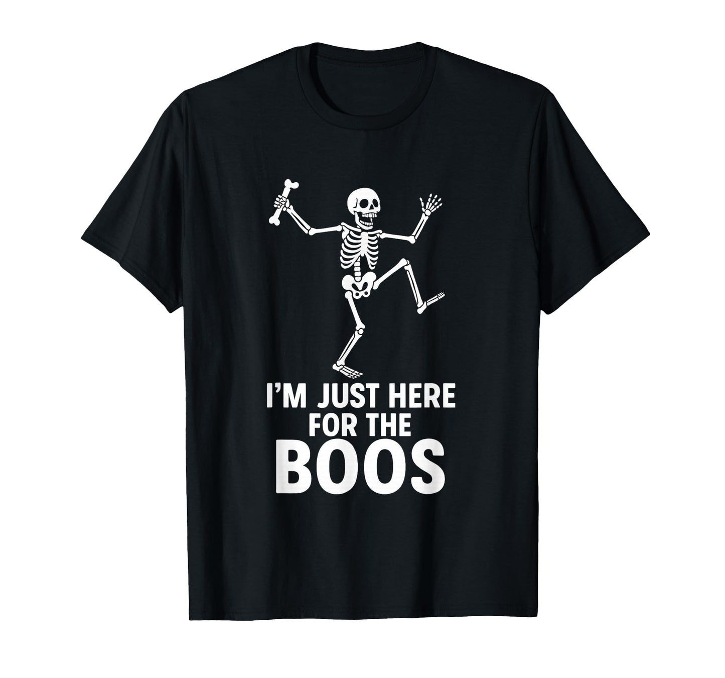 Halloween Skeleton Here for Boos Men Women Kid Funny Costume T-Shirt