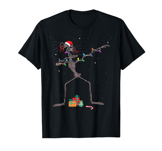Funny dabbing Siren Head christmas lights kids meme T-Shirt