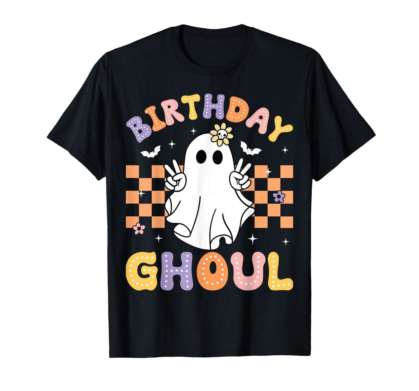 Birthday Ghoul Ghost Groovy Funny Halloween Birthday Party T-Shirt