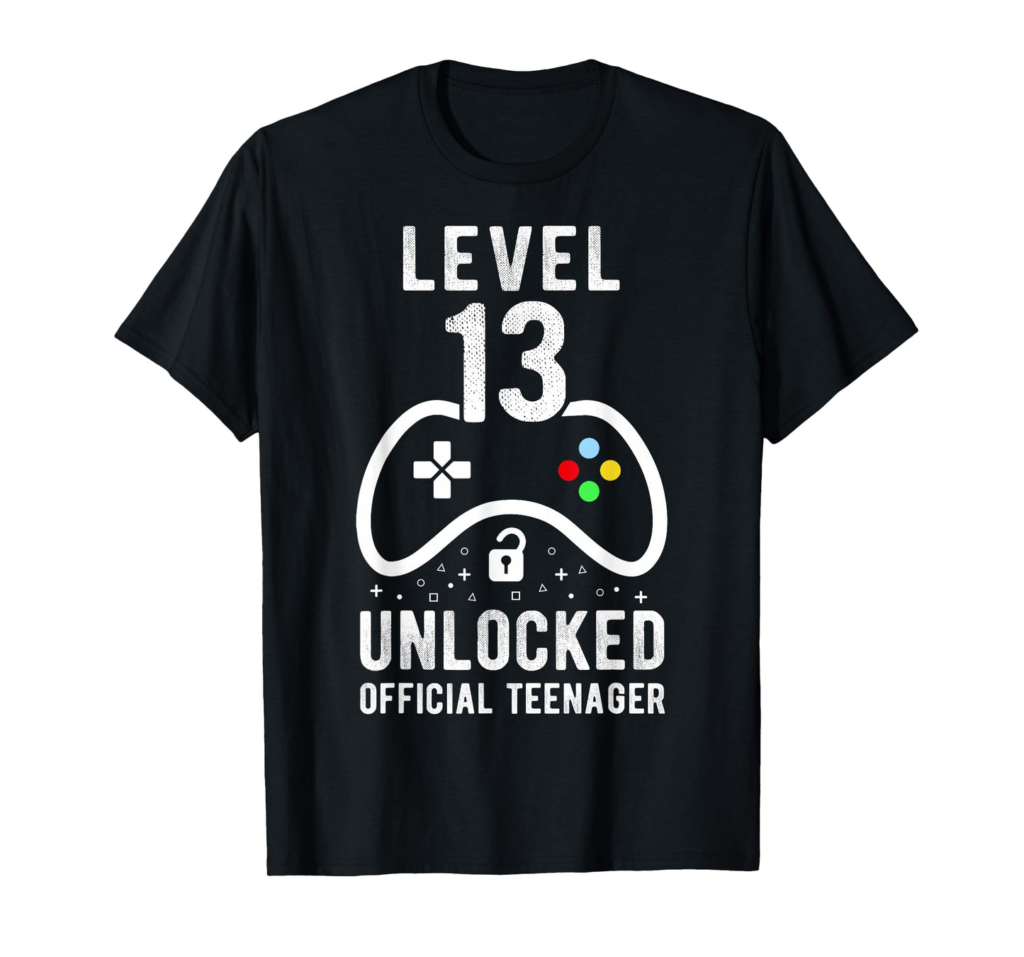 Official Teenager 13th Birthday Level 13 Unlocked T-Shirt