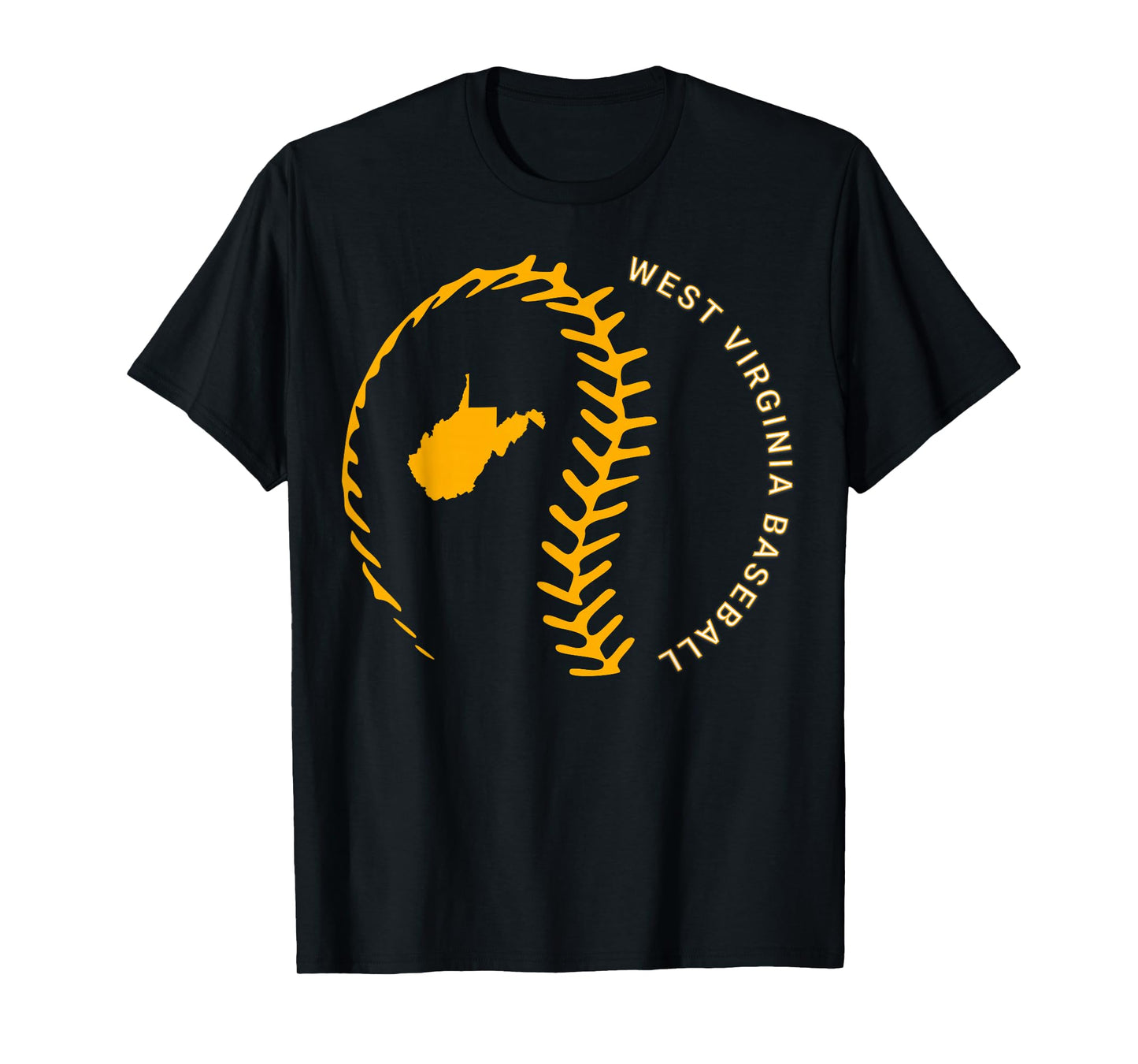 State of West Virginia Baseball WV Pride Baseball Threads T-Shirt