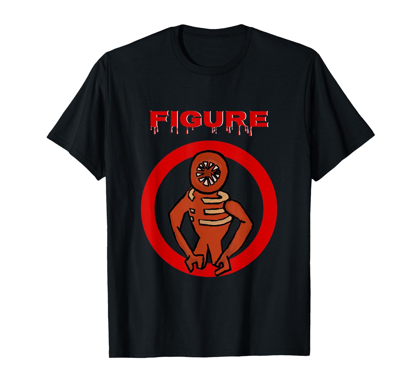 2022 Black Monster Horror Game Doors Figure T-Shirt Small