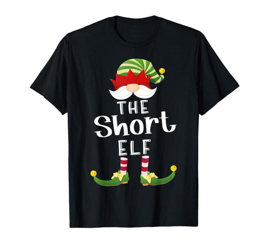 Short Elf Group Christmas Funny Pajama Party T-Shirt