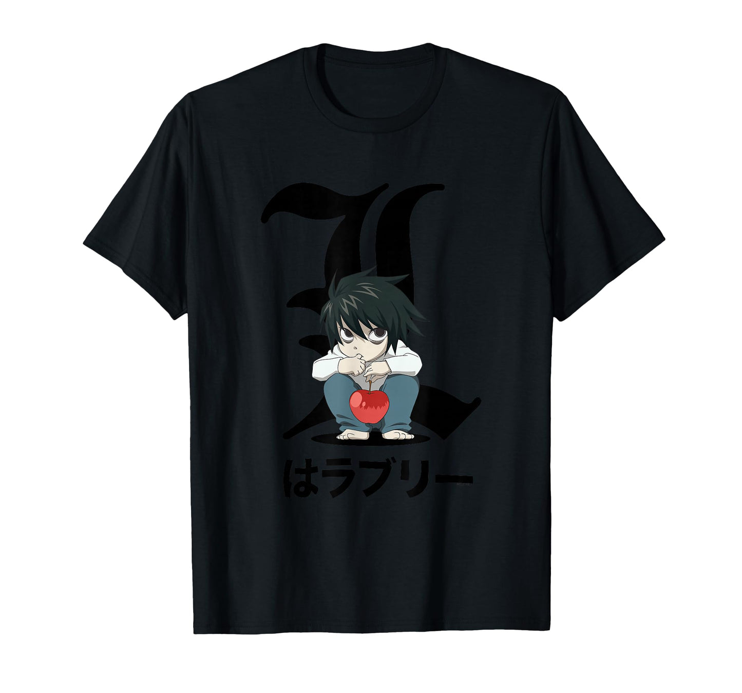 Death Note Crouching Chibi L Anime T-Shirt