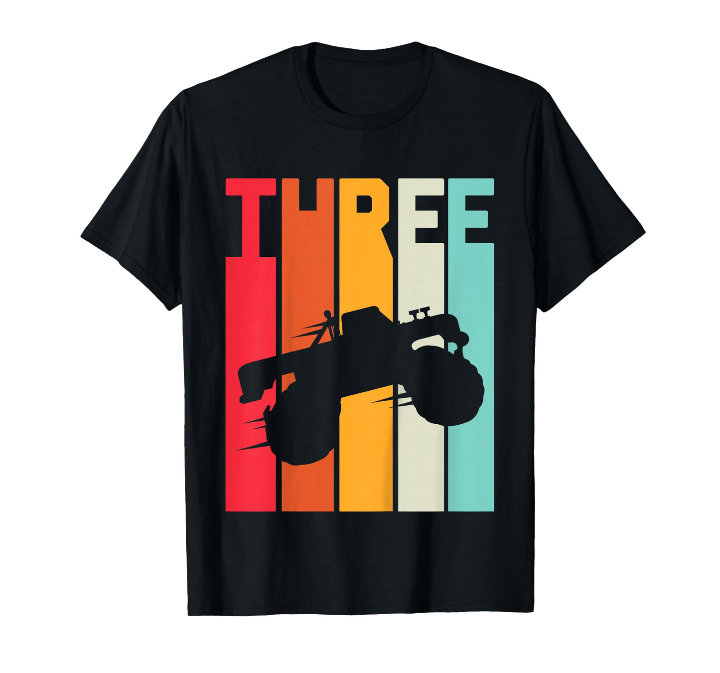 3rd Birthday Retro Monster Truck 3 Years Boys Girl Kids T-Shirt
