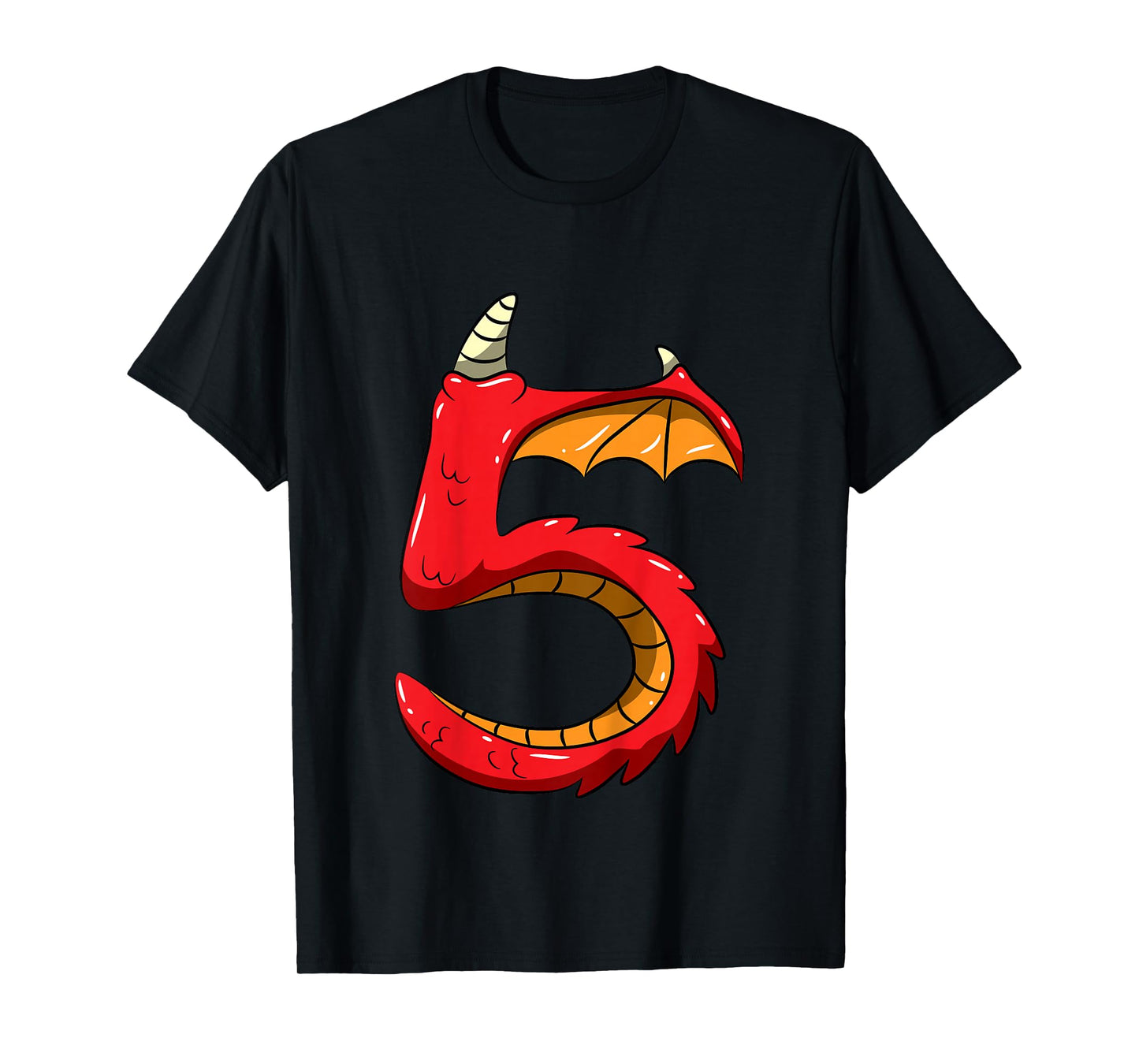 5 Years Old Birthday Tee 5th Birthday Little Monster Dragon T-Shirt
